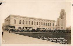 Library with William Taylor Hotel at Right San Francisco, CA Postcard Postcard Postcard