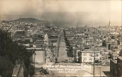 View of City from Telegraph Hill San Francisco, CA Stowm Postcard Postcard Postcard