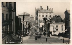 Looking Along California Street San Francisco, CA Postcard Postcard Postcard