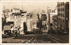 California Street Hill San Francisco, CA Postcard Postcard Postcard