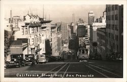 California Street Hill San Francisco, CA Postcard Postcard Postcard