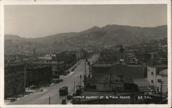 Upper Market St. and Twin Peaks Postcard