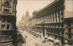 View Up Market Street San Francisco, CA Postcard Postcard Postcard