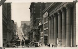 Looking Along California Street San Francisco, CA Postcard Postcard Postcard