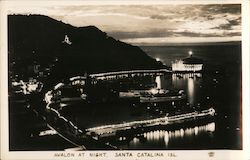 Avalon at Night, Santa Catalina Island California Postcard Postcard Postcard