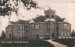 High School Building Postcard