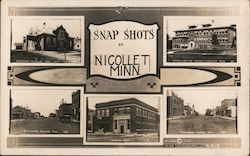 Snap Shots of Nicollet Minnesota Postcard Postcard Postcard