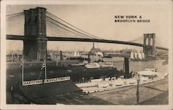 New York & Brooklyn Bridge Postcard Postcard Postcard