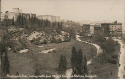 Morningside Park, Looking North from 110th Street, Elevated Station New York, NY Thaddeus Wilkerson Postcard Postcard Postcard