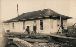 Houseboat or House on Raft, Columbia River? Postcard