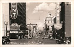 Broadway Looking North Portland, OR Postcard Postcard Postcard