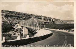 U.S. 90 Bridge Across the Pecos River Postcard