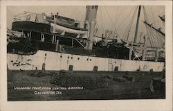 Unloading Fruit from Central America Galveston, TX Postcard Postcard Postcard