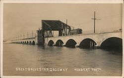 Great Galveston Causeway Texas Herbert Photo Postcard Postcard Postcard