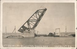 Lift Bridge on Galveston Causeway Texas Postcard Postcard Postcard