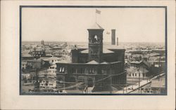 Birds Eye View Showing Post Office Postcard