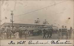 Boulevard and Breakers Bath House Galveston, TX Postcard Postcard Postcard