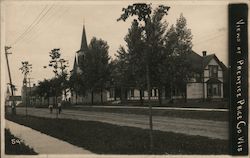 Views of Prentice, church steeple, houses Wisconsin Postcard Postcard Postcard