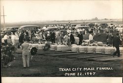 Mass Funeral June 22, 1947 Postcard