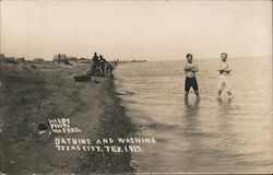 Bathing and Washing Texas City, TX Hibby Photo Postcard Postcard Postcard