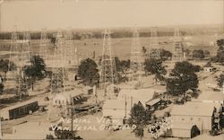 Aerial View of Oil Field Postcard