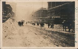 Seattle Snow Storm Feb 1910 2nd Ave Postcard