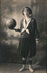 RHS Female Basketball Player 1922-1923 Claudene Mackey Postcard