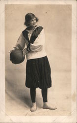 Girls Basketball Player Postcard