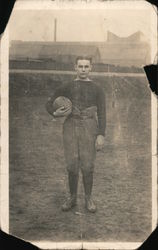 Football Player with Ball Tucked Under Arm Postcard Postcard Postcard