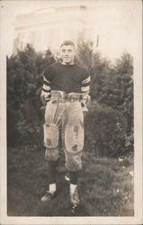 Football Player with Large Kneepads Pike 1923 Postcard Postcard Postcard