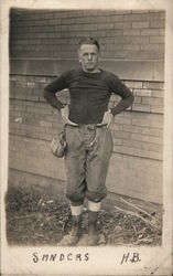 Sanders Halfback Football Player Postcard Postcard Postcard