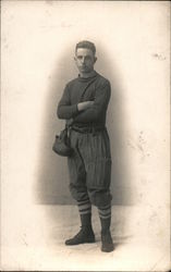 Football Player with Arms Crossed Postcard