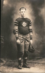 Football Player in Jersey Postcard