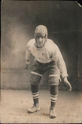 Billy Taylor Football Player Posing in Helmet Postcard