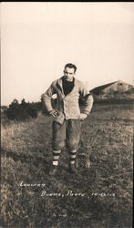 Football Player in Cardigan Sweater "Coulter" 1912 Postcard Postcard Postcard