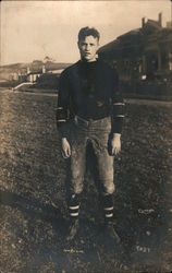 Charles Barrett Captain of Champion Football Team Postcard Postcard Postcard