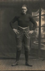 Football Player Posing with Hands on Hips Postcard