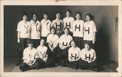 Y.H. Girls Basketball Team Postcard Postcard Postcard