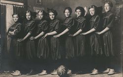 A.H.S. Girls Basketball Team 1910 Postcard Postcard Postcard