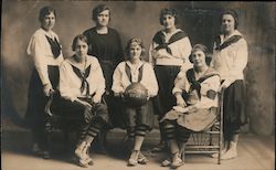 EMCHS Girls Basketball Team 1920-1921 Postcard Postcard Postcard