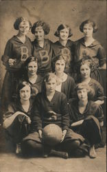 Girls Basketball Team "B" 1923 Postcard Postcard Postcard