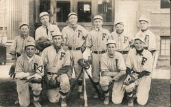 "F" Baseball Team Postcard Postcard Postcard