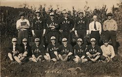 Men's Baseball Team with Managers "V.H.S.S." on Uniform Postcard Postcard Postcard