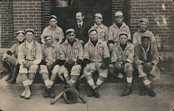 Baseball Team Pictured Wearing Uniforms Displaying "L$" (11 players/1 Manager) Postcard Postcard Postcard