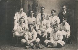 Young Baseball Team Posing with Coach Concordia? Postcard Postcard Postcard