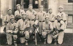 "F" Baseball Team Postcard Postcard Postcard