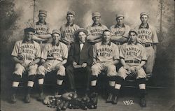 Rare: Transit Autos Baseball Team 1912 Studio Photo Postcard Postcard Postcard