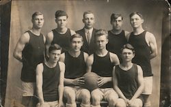 Spirit Lake High School Basketball Team 1917 Postcard