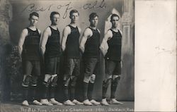 Baldwin University College Basketball Champions 1911 Kansas Postcard Postcard Postcard