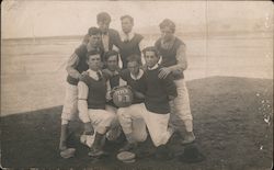 Baseball Players Posing in Vests "M+P" Postcard